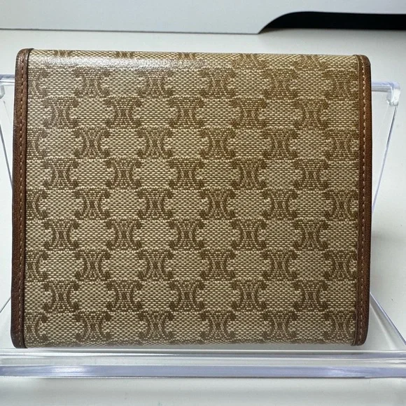 Celine Tan Monogram Patterned Wallet - Picture 2 of 14
